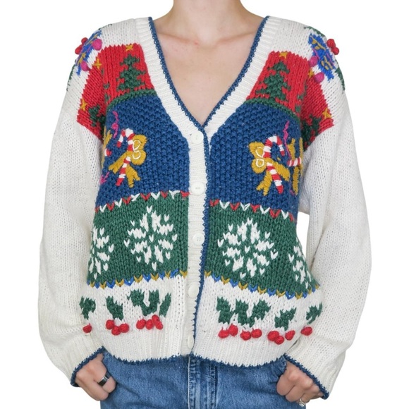 Cabin Creek Sweaters - Vintage 90s Cabin Creek Christmas Cardigan Sweater
